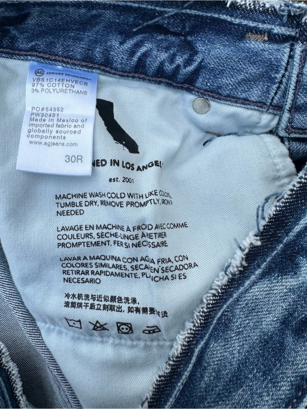 AG Adriano Goldschmied Clove Jeans Size 30 Relaxed Vintage Straight High Rise - Picture 6 of 13